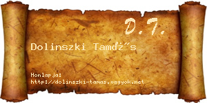 Dolinszki Tamás névjegykártya